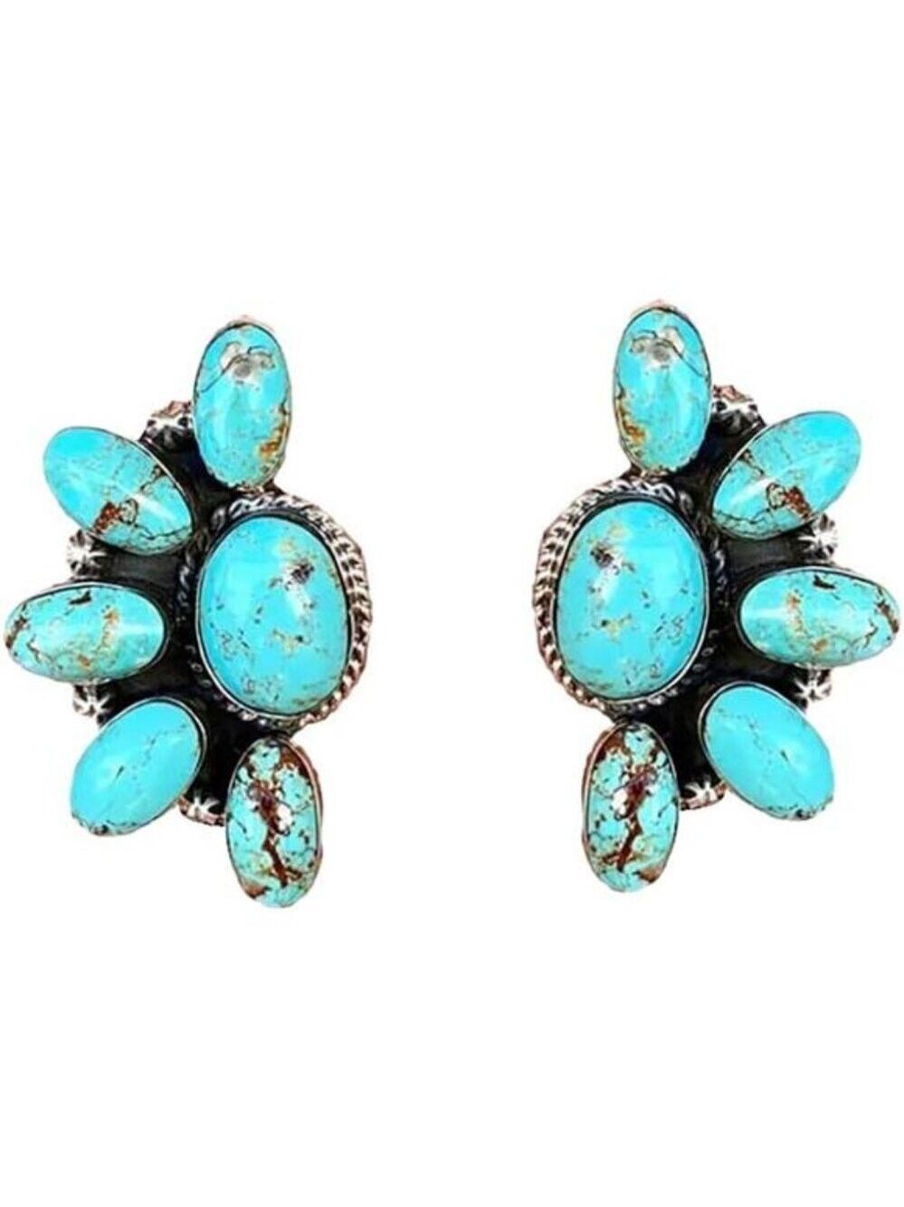 Turquoise Earrings Boho Western Drop Dangle Teardrop Beaded Jewelry Gift Women